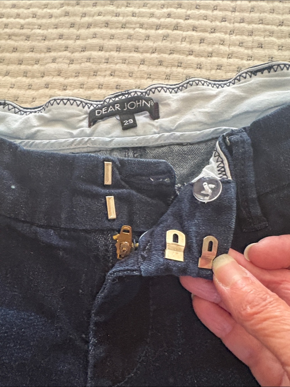 Dear John Navy Rolled-Hem Jean Shorts - Picture 3 of 5